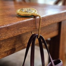 Vintage Lapd Los Angeles Police Chief Purse Hook Gold Tone Table Hanger