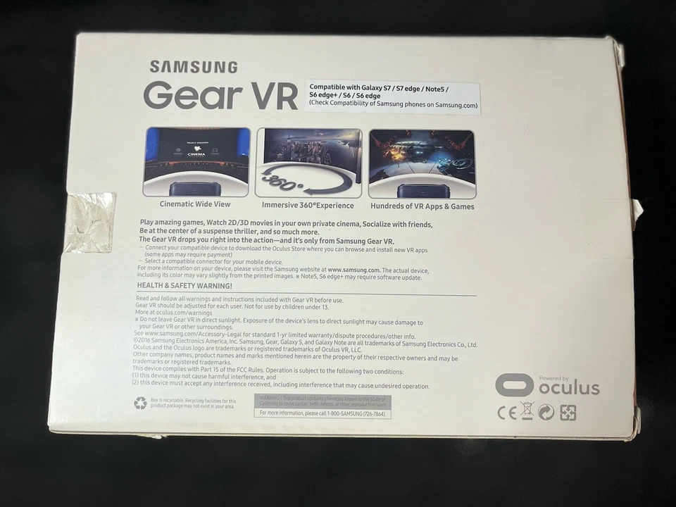 Samsung Gear VR SM-R323 Virtual Reality Headset USB-C Galaxy S6 S7 Edge Note 5 - Image 2 of 4