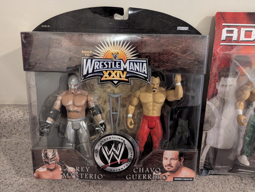 2007 WWF WWE Rey Mysterio & Chavo Guerrero 2-Pack Road Wrestlemania XXIV Sealed