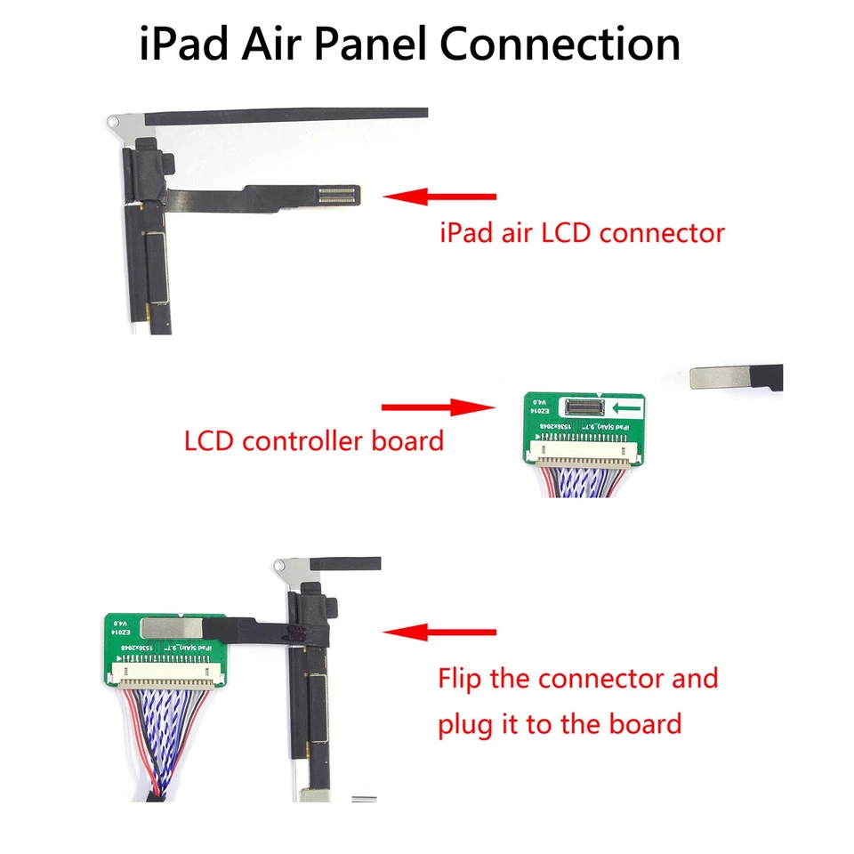 LCD Board for iPad Air A1475 A1476 LP097QX2 Video Audio Driver Vertical Display - Image 4 of 4