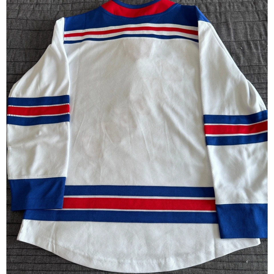 Camiseta Fanatics NHL New York Rangers branca equipe separadora em branco tamanho XS masculina - Imagem 2 de 4