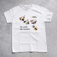 Funny Beetles Music Graphic Tee National Geographic Vintage Retro T-Shirt Mens