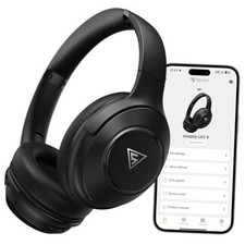 Bluetooth Headphones Over Ear - 9 EQ Modes & App Control - Black