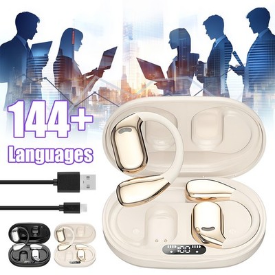 144 Languages AI Translation Earbuds Two-Way Real-Time Translator Bluetooth 5.4