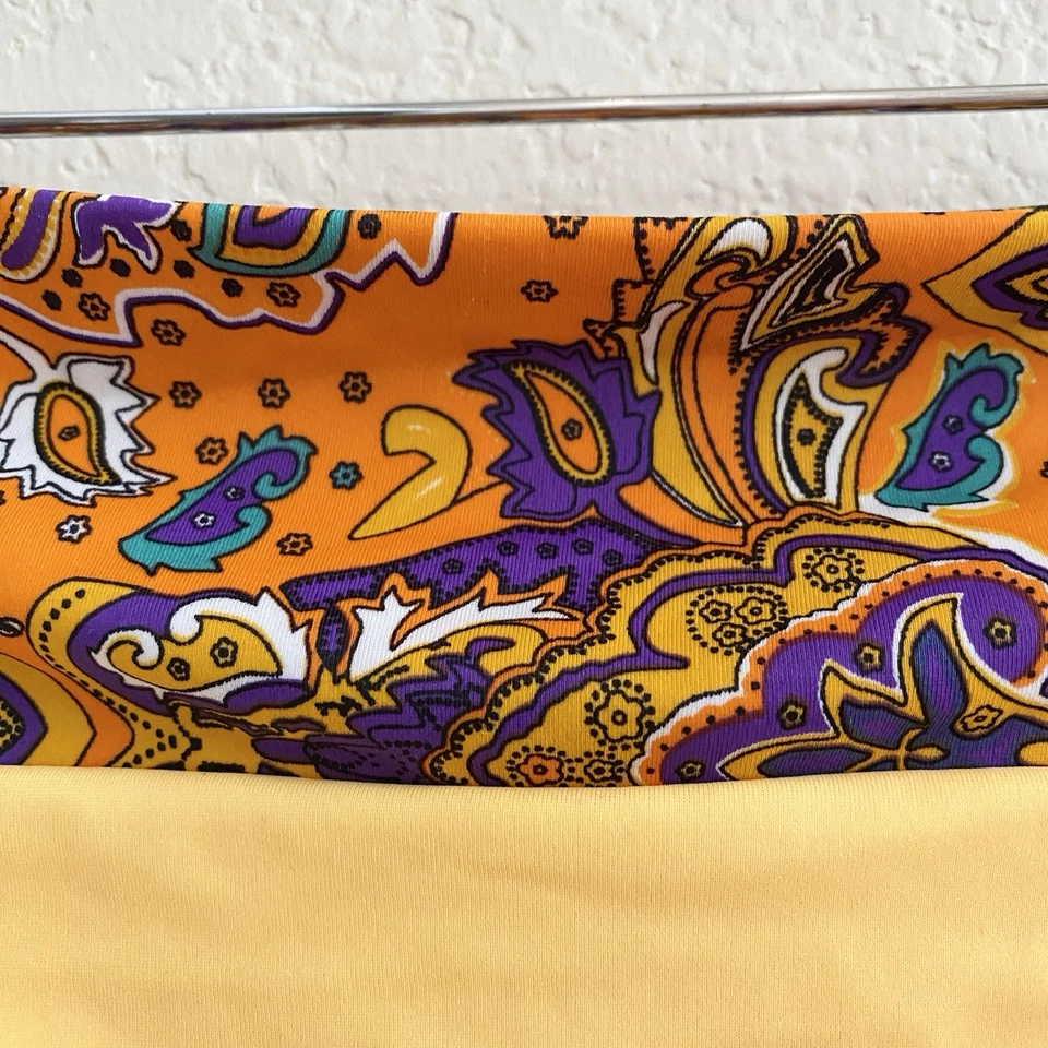 Parte inferior de natación de bikini Ujena talla L amarillo brillante cachemira para playa verano Foto 2 de 4