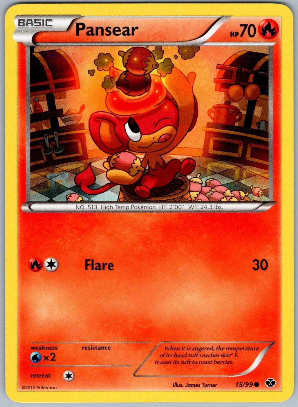 Pansear 15/99 Common Next Destinies Pokemon NM