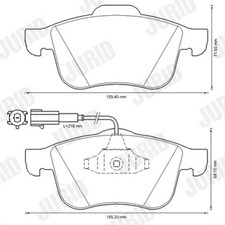 Bremsbeläge vorne JURID 573350J ALFA ROMEO GIULIETTA (940_)