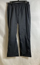 Columbia Men's Black Nylon Mesh Lined Outdoor Hiking Rain Pants Size M