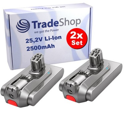 2x Li-Ion Akku 25,2V 2,5Ah kompatibel mit Dyson V12 Detect Slim Extra / Fluffy