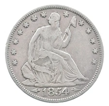 1854 Seated Liberty Half Dollar Arrows *7294