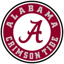 ALABAMA ROUND LOGO Vinyl Decal College Football Bumper Sticker Multiple Sizes