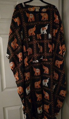 Sahara Mg Kaftan Dress One Size With Front Pockets Rayon NEW No Tags