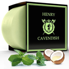 Eucalyptus Mint Shaving Soap with Shea Butter  Coconut Oil. Long Lasting 4 Oz P