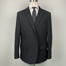 Michael Kors Mens Modern fit Sport Coat Blazer 46R Black Solid Stretch