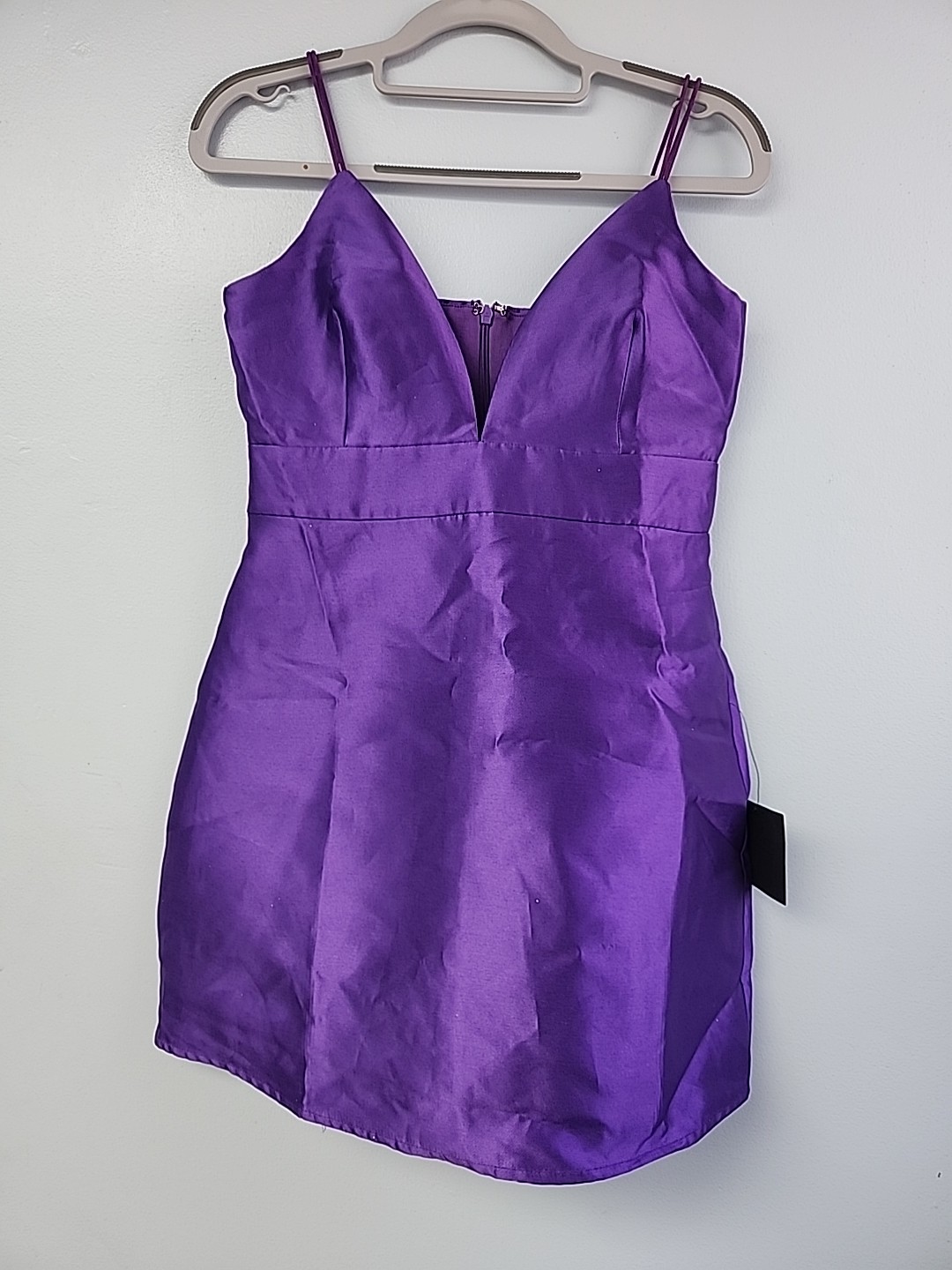 Lulus My Desire Purple Satin Mini Bodycon Dress Size Small S NWT