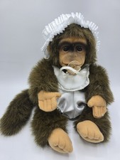 Hosung 1992 Monkey Chimpanzee Hand Puppet Baby Clothing Pacifier 14 in Squeaker