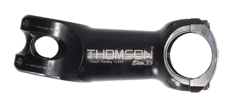 Vástago de bicicleta de carretera Thomson Elite X4 31,8 x 100 mm aleación 10° NEGRO 4 pernos SM-E139 CX Foto 4 de 4