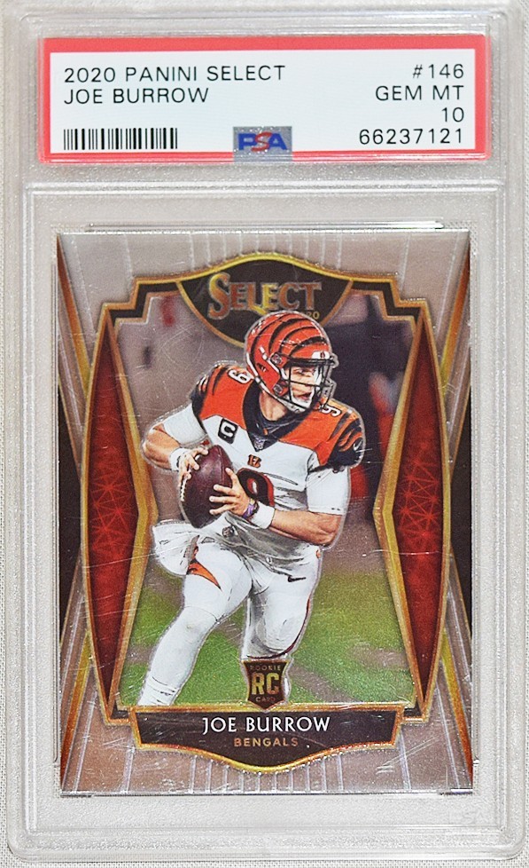 2020 -JOE BURROW- PSA 10 Panini SELECT NFL Rookie Football Card #146 - RC