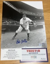 Bob Feller Auto Autograph Signed 8x10 Photo Tri-Star COA Rare HOF #2