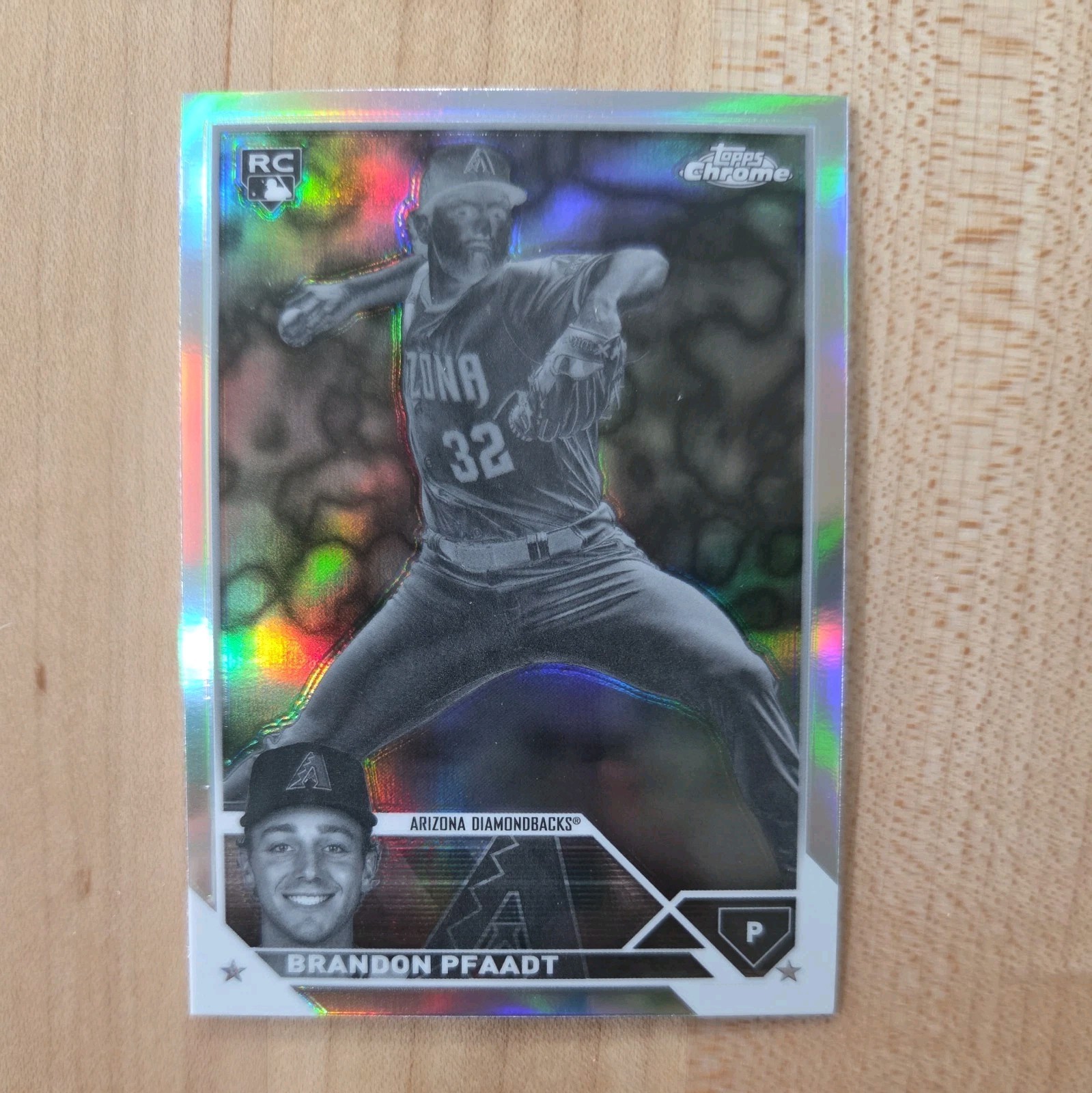 2023 Topps Chrome Update Brandon Pfaadt Negative Refractor Rookie USC156 RC
