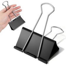 24 Pack Extra Large Binder Clips Jumbo Binder Clips 3 inch, Heavy Duty Paper