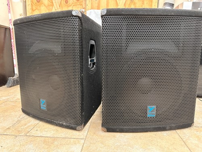 #ad #ad Yorkville Elite E408 Full Range 2 Way 15 PA Speakers w Covers Pair $599.99