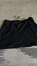 NWT Essue black wrap, side, tie skirt, size medium