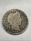 1909 Barber Liberty Head Dime 90% silver Actual coin Good Coin