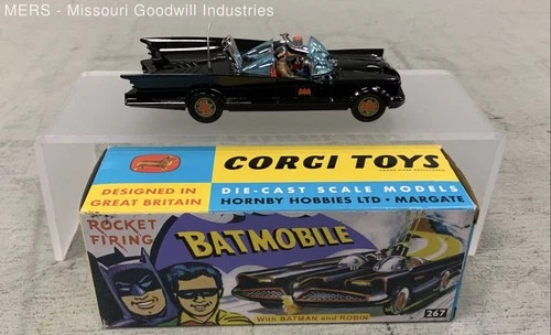 1966 Vintage Corgi Toys 267 Batmobile w/ Original Box