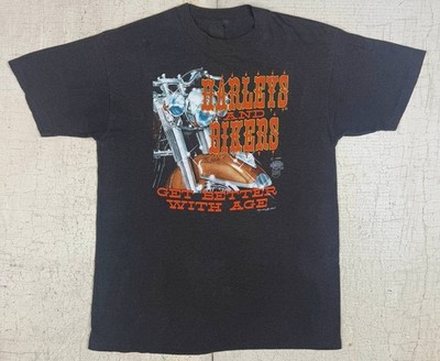 1985 Harley Davidson 3D Emblem T-Shirt XL Get Better With Age Rottmann s USA