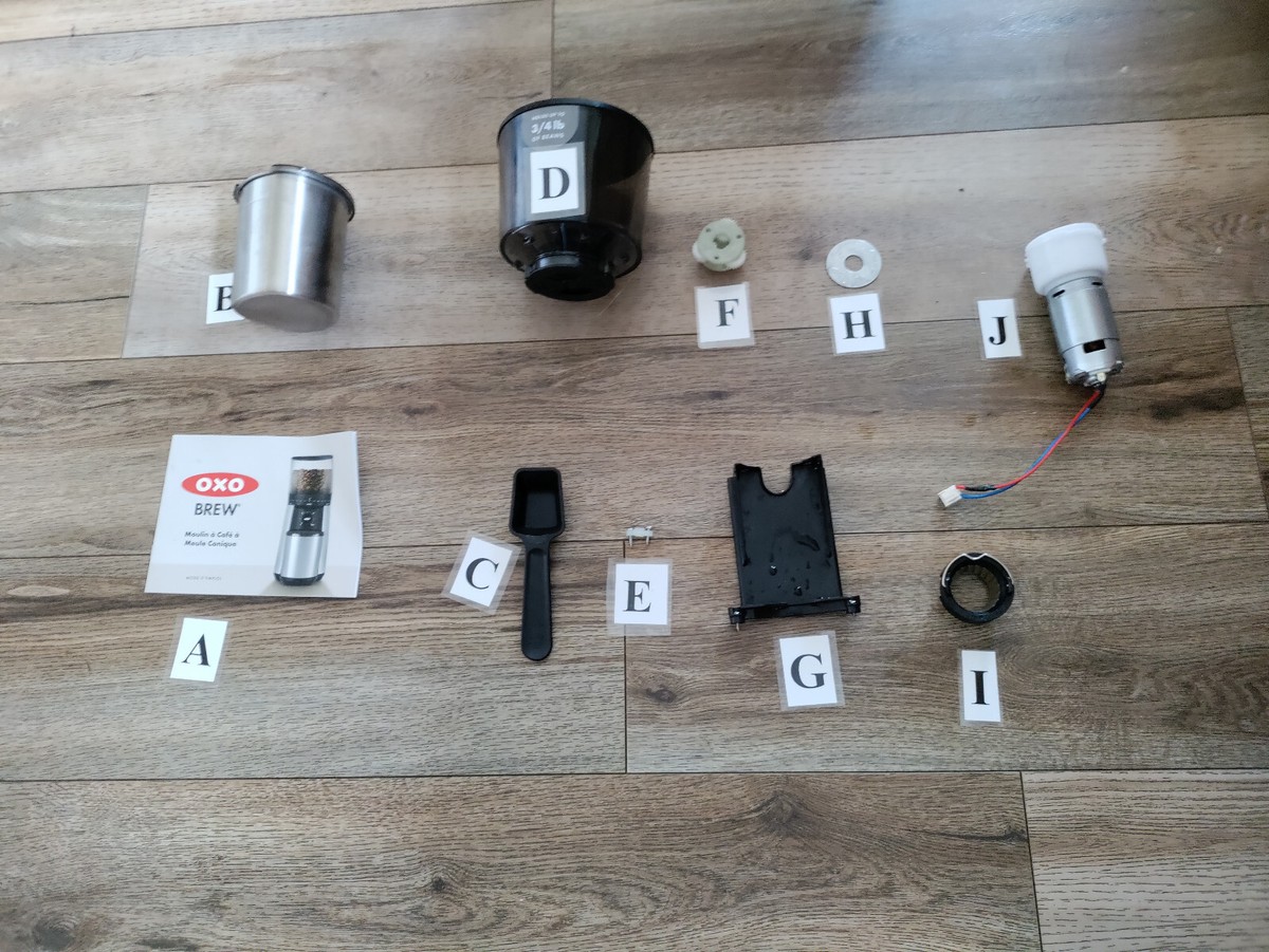 Replacement parts for OXO 8717000 Brew Conical Coffee Grinder (L 