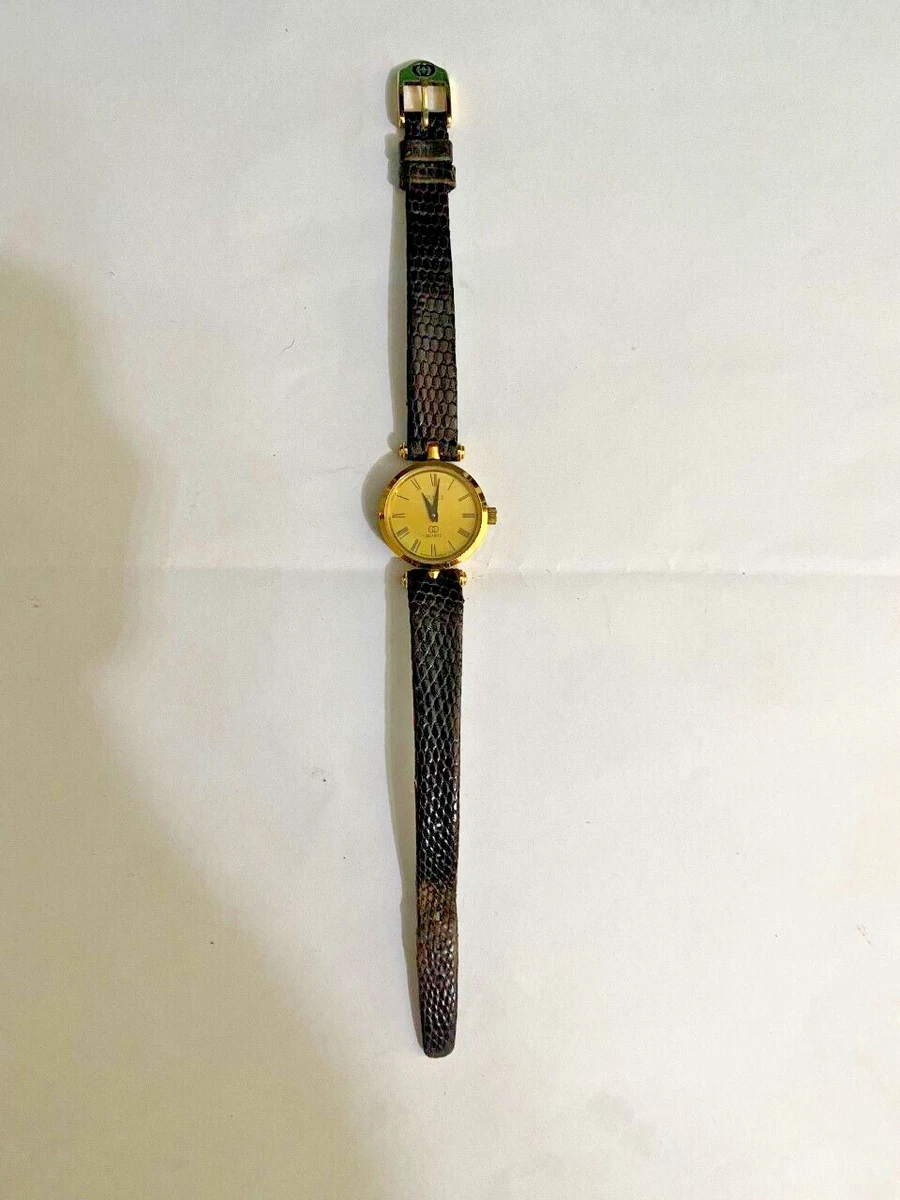 Vintage gucci watch leather hotsell band