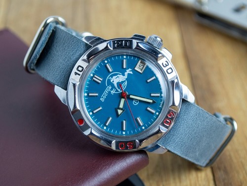 Wostok Vostok Soviet Wrist Mens Vintage Diver Watch USSR Soviet Gift For Men - Picture 5 of 13
