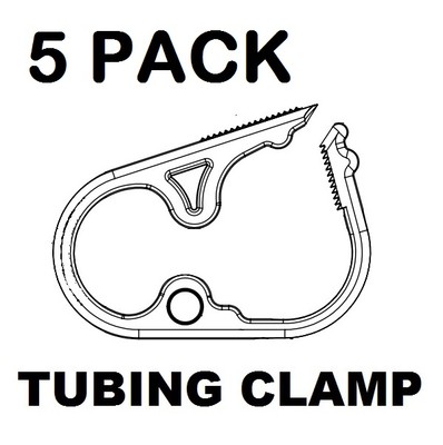 HOSE CLAMP 5 PACK MEDIUM 12-POSITION  SIPHON HOSE PINCH SHUT OFF BEER WINE KIT
