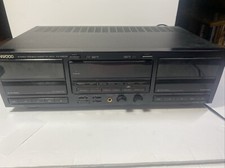 Kenwood KX-W8030 Dual Auto-Reverse Cassette Deck Works Tested