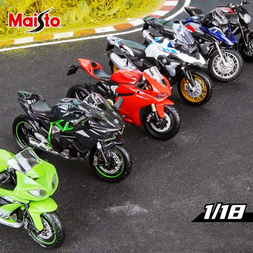 Harley Davidson Sportster Iron 883 Maisto 1:18 2014 modelo de motocicleta caja dorada Foto 3 de 4