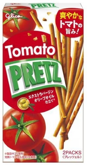 Glico Pretz Tomato Flavored Snack Sticks From Japan - Savory Pocky-Style Japanese Treat