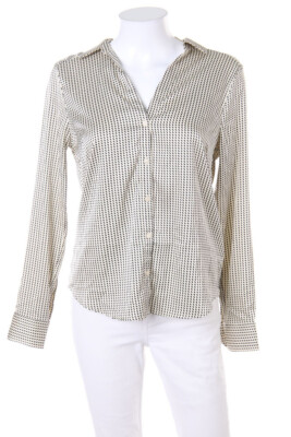H&M Shirt Blouse Geometric Pattern D 38 créme