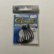 Gamakatsu 208416 Octopus Circle Hook Size 6/0 Needle Point