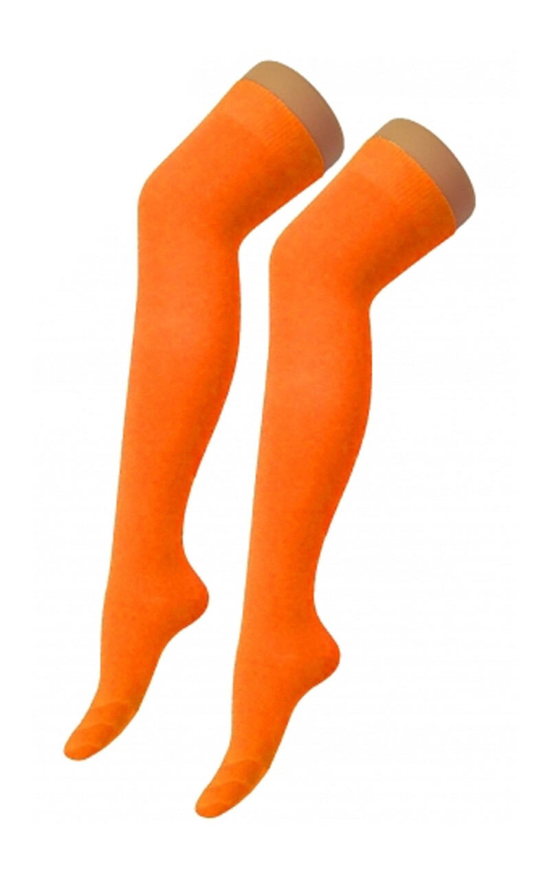 New Ladies Plain Stretch Over The Knee Socks Women's Thigh High School