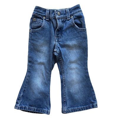 Sonoma Girls Blue Denim Boho Flare Bell Bottom Elastic Waist