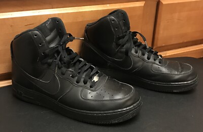 Nike Air Force High Top AF1 Triple Black 315121-032 Shoes Men