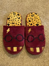 Harry Potter EyeGlasses Slippers Bioworld S/MD Womens 6-9 Mens 5-8 Very Clean 