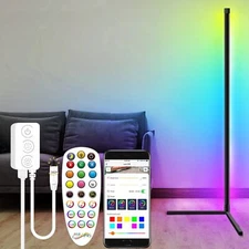 6Inch LED Corner Lamp Ambient Lighting Tall Standing Floor Lamps for Living Room