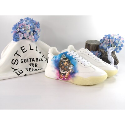 Stella McCarney Tiger Loop Oversize Vegan Alter Leather Sneakers 37 NIB $795
