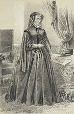 Catherine de Medici (1519-1589) Queen of France lithograph from 1848 19th