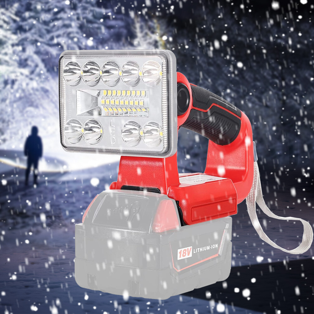 Cordless Flood Light for Milwaukee Light for 18v Work Light 9W 1000LM Outdoor