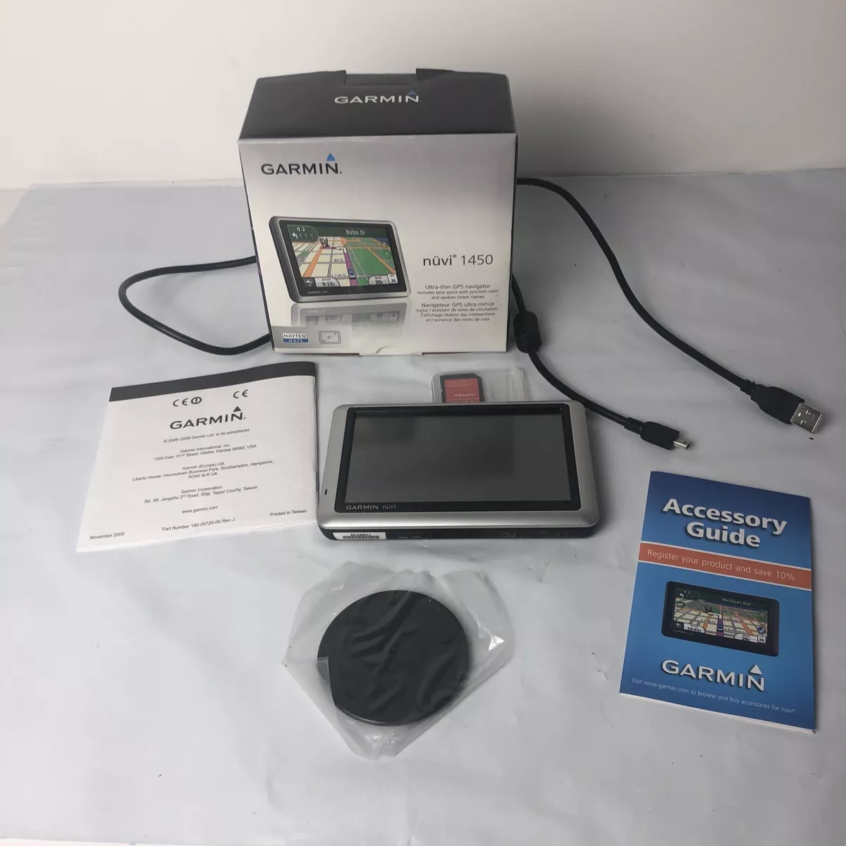Garmin nuvi 1450 5 Inch Portable GPS Navigator No Manual Or Window Mount