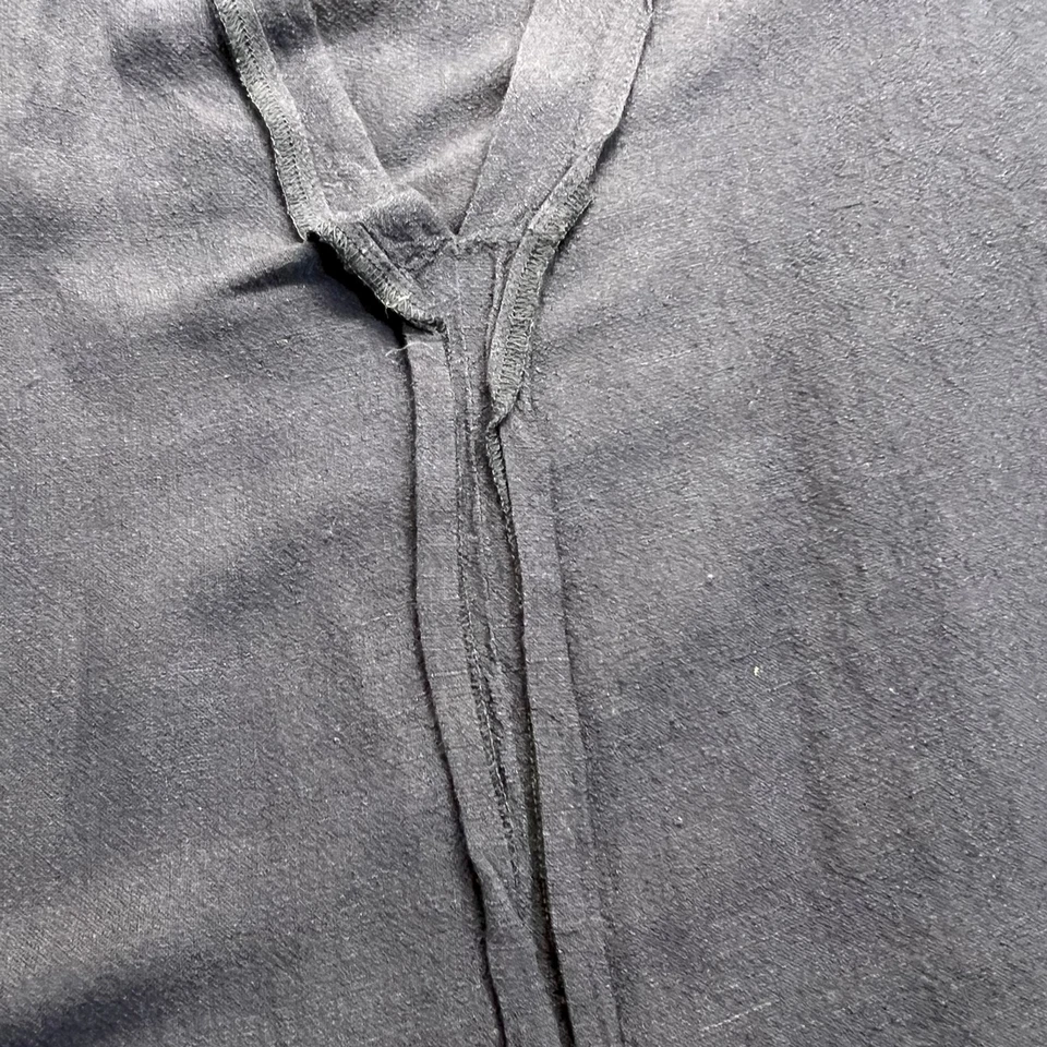 Blusa de verano recortada azul marino de gran tamaño marca J mezcla de viscosa/lino XS Foto 3 de 4