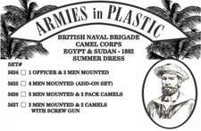 Armies in Plastic - Naval Brigade Camel Corps Summer Officer & Men 54mm 5634